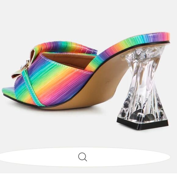 Rainbow Faux Leather Sandals London Rag Deena w Embellis Size 9 NIB - Picture 7 of 10